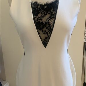 Michelle Mason x Intermix Dress with Lace Trim